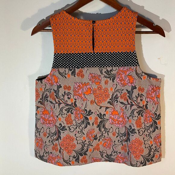 Meadow Rue by Anthropologie, Small, Poppy Jacquard Tank. Grannycore - Picture 7 of 16